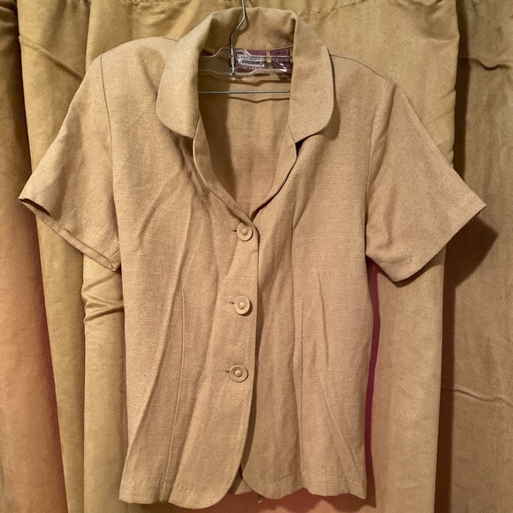 Vintage Premier international brown blouse size small - Picture 1 of 4